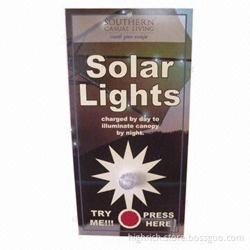 Super Bright LED Hanger Tag Card, Customized Printing Welcomed and Made of 250g Paper Material
